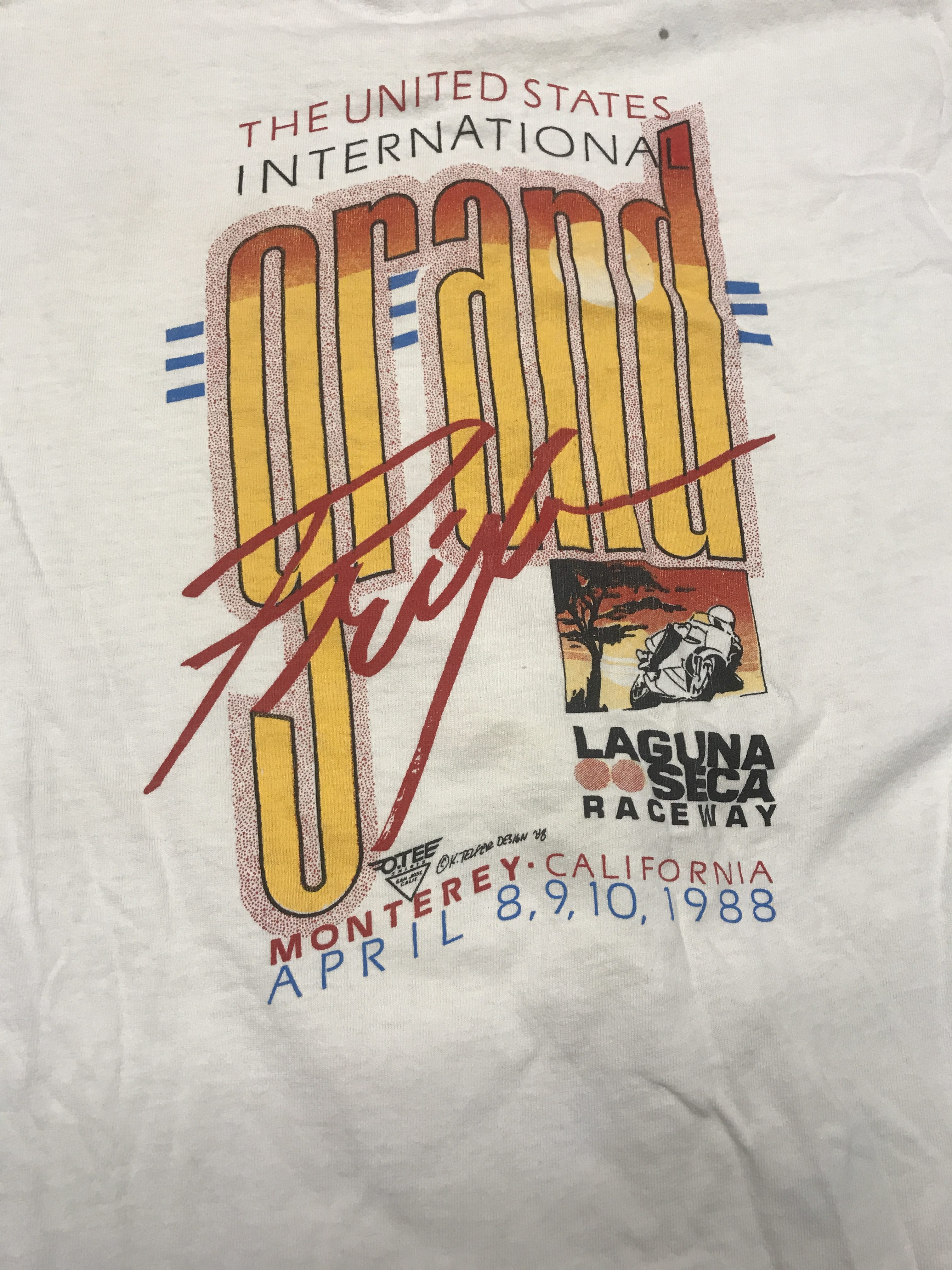 Laguna Seca USGP vintage motorcycle shirt 1988 (back 2)