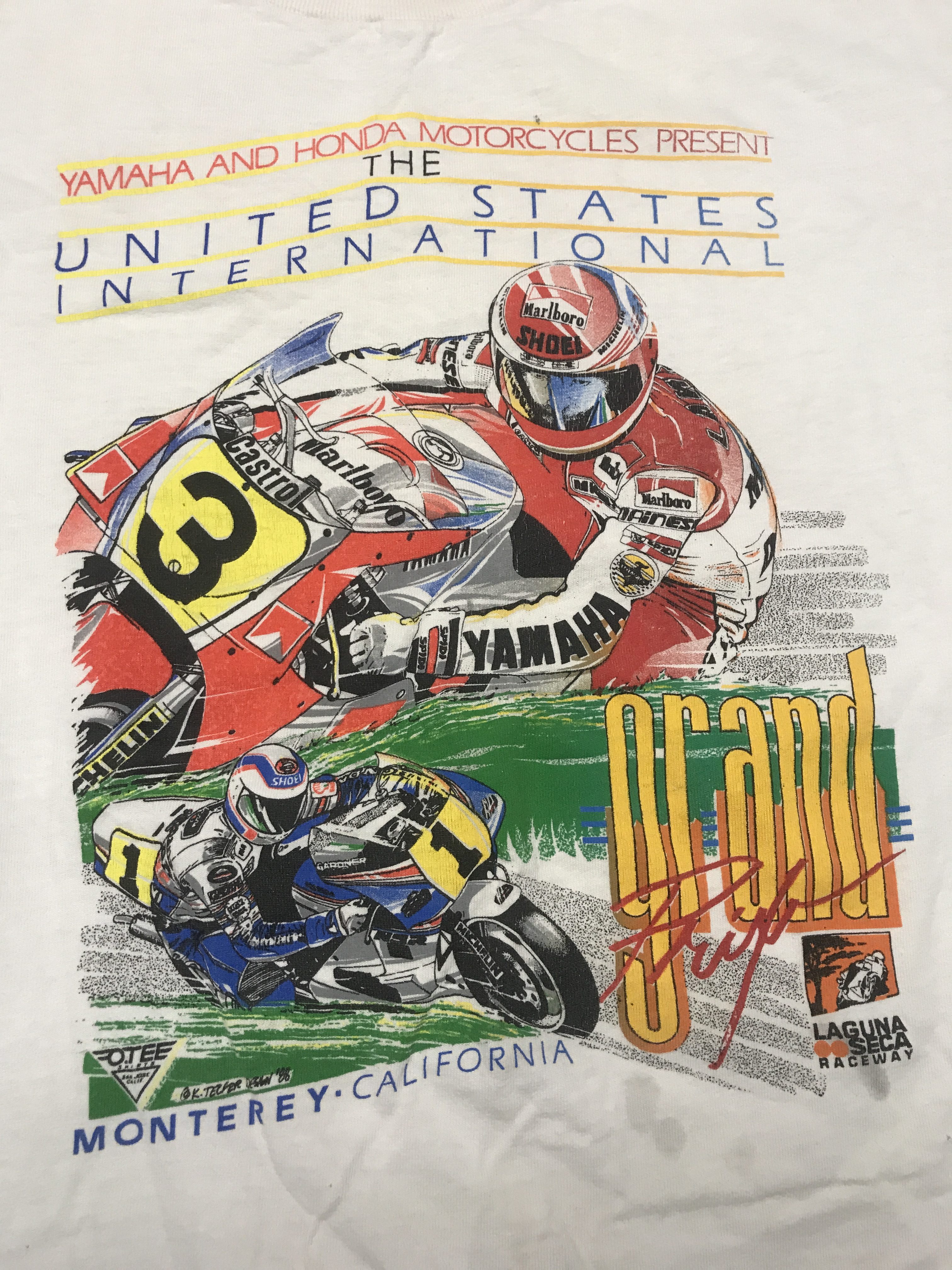 Laguna Seca USGP vintage motorcycle shirt 1988 (front 2)