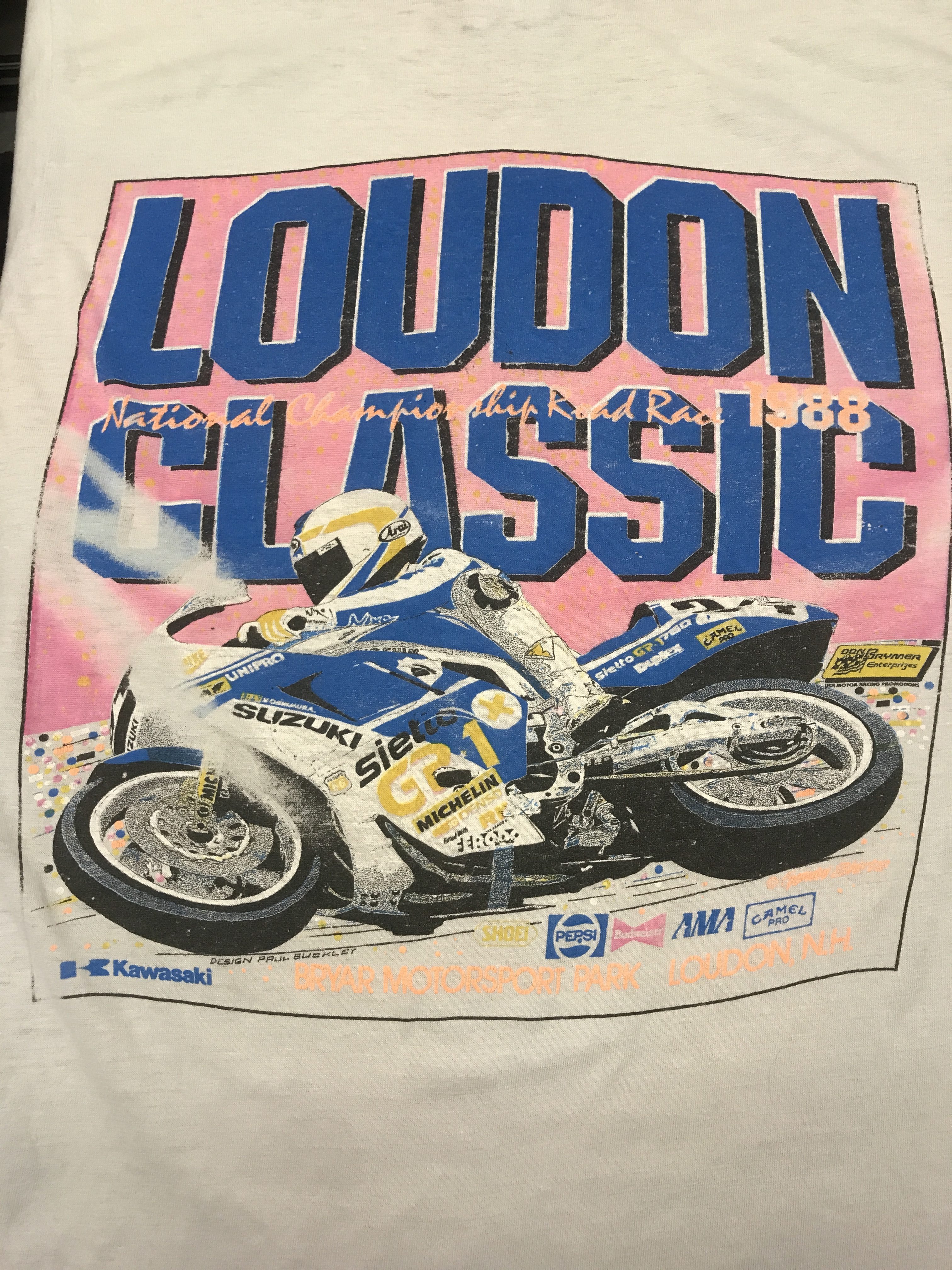 Loudon vintage motorcycle road race shirt 1988