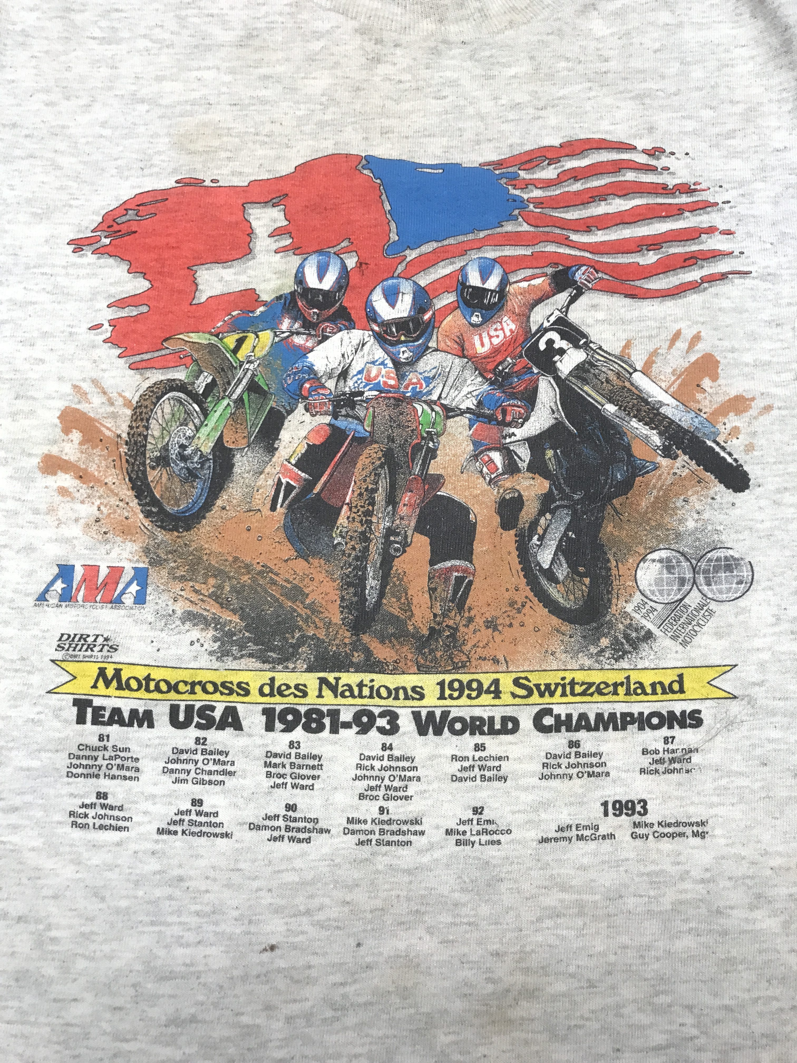 Motocross des Nations vintage dirt bike shirt 1994